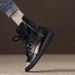 Soft High-top Peep Toe For Women Genuine Leather Breathable Martin Boots 2025 Summer New Hollow Lace-up Roman Sandals_vogvips.com