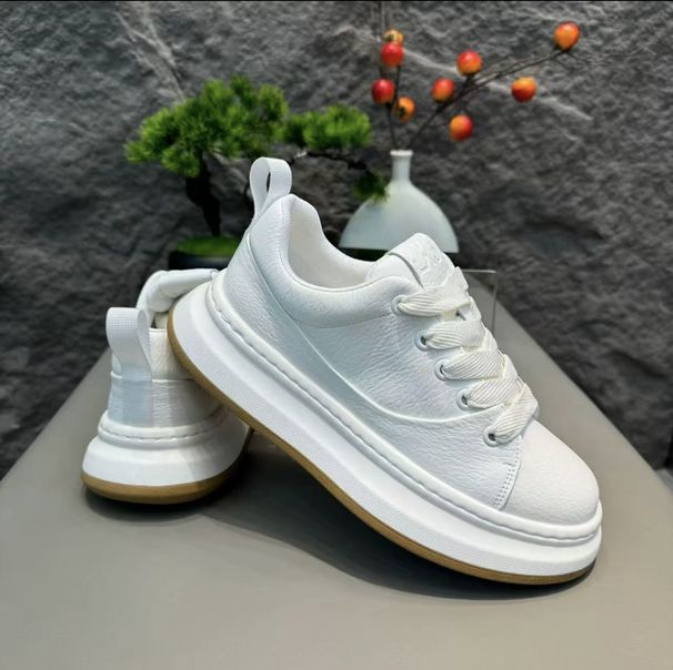 2025 Fall/Winter High-End Plain Simple Casual Men's Shoes, Stylish Versatile, High-Grade And Trendy, Height-Increasing_vogvips.com