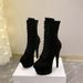 Suede Ankle Boots - European & American Runway Style - Women's Sexy High Heels - Pole Dancing Boots_vogvips.com