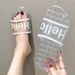Summer Hit 2024 New Niche Transparent PVC Slippers, Trendy Indoor Non-slip Bathing Beach Sandals, Flat-soled_vogvips.com