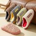 2025- Cotton And Fleece Indoor Couple Slippers For Men And Women In Autumn And Winter_vogvips.com