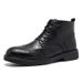 European Warm Series 2025 New Men's Black Mid-Calf Comfortable Height-Increasing Versatile Work Trendy Martin Boots_vogvips.com