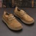 LIHUAMAO Cow Men‘ Shoes Wide-toe Leather Shoes Casual Sneakers Outdoor Hiking Work Lace Up Sport Footwear Walking_vogvips.com