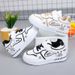 Girls' Little White 2024 New Sports Children's Leisure Fashion Cartoon Comfortable Low Top Board Boys' Running Shoes_vogvips.com