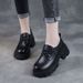 British-style Women's Leather Shoes, New Spring 2025 Collection, Japanese Versatile Mary Jane Thick-soled Shoes With A_vogvips.com