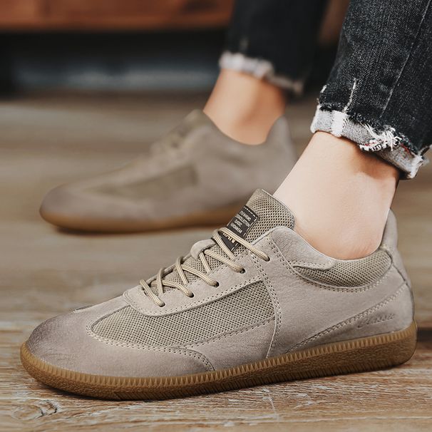 Shoes Mesh Casual 2025 New Breathable Trendy Genuine Leather Versatile Men's Shoes_vogvips.com