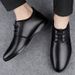 Leather Shoes Thin Leather Formal Men's Shoes Soft Sole Strap And Single Layer Leather Men's Casual Shoes_vogvips.com