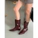 Square Toe For Women, New 2025 Autumn Winter, Flat Women's Niche Slim Low Heel Short Boots, Martin Boots_vogvips.com