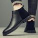 Leather Boots Men's Short Boots Zipper Martin Boots Men's Leather High Top Men's Boots Korean Version Chelsea Boots Tide_vogvips.com