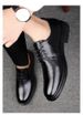 Leather Shoes Men's Low-top Formal Dress Lace-up Round Head Wedding Man_vogvips.com