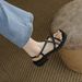 Brown For Women 2023 New Versatile Retro Open-Toe Woven Hollow Roman Flat Beach Comfortable Women's Sandals_vogvips.com