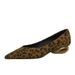 pointed Leopard Print Suede Single Shoes Women's Low Heel Shallow Mouth Hollow Heel Low Heel Shoes Women's Shoes_vogvips.com