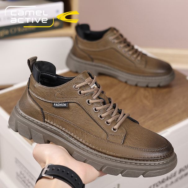 German Camel Dynamic Work Men, Spring New Genuine Leather Casual Shoes, Soft Sole Non-Slip Driving Shoes For Men_vogvips.com