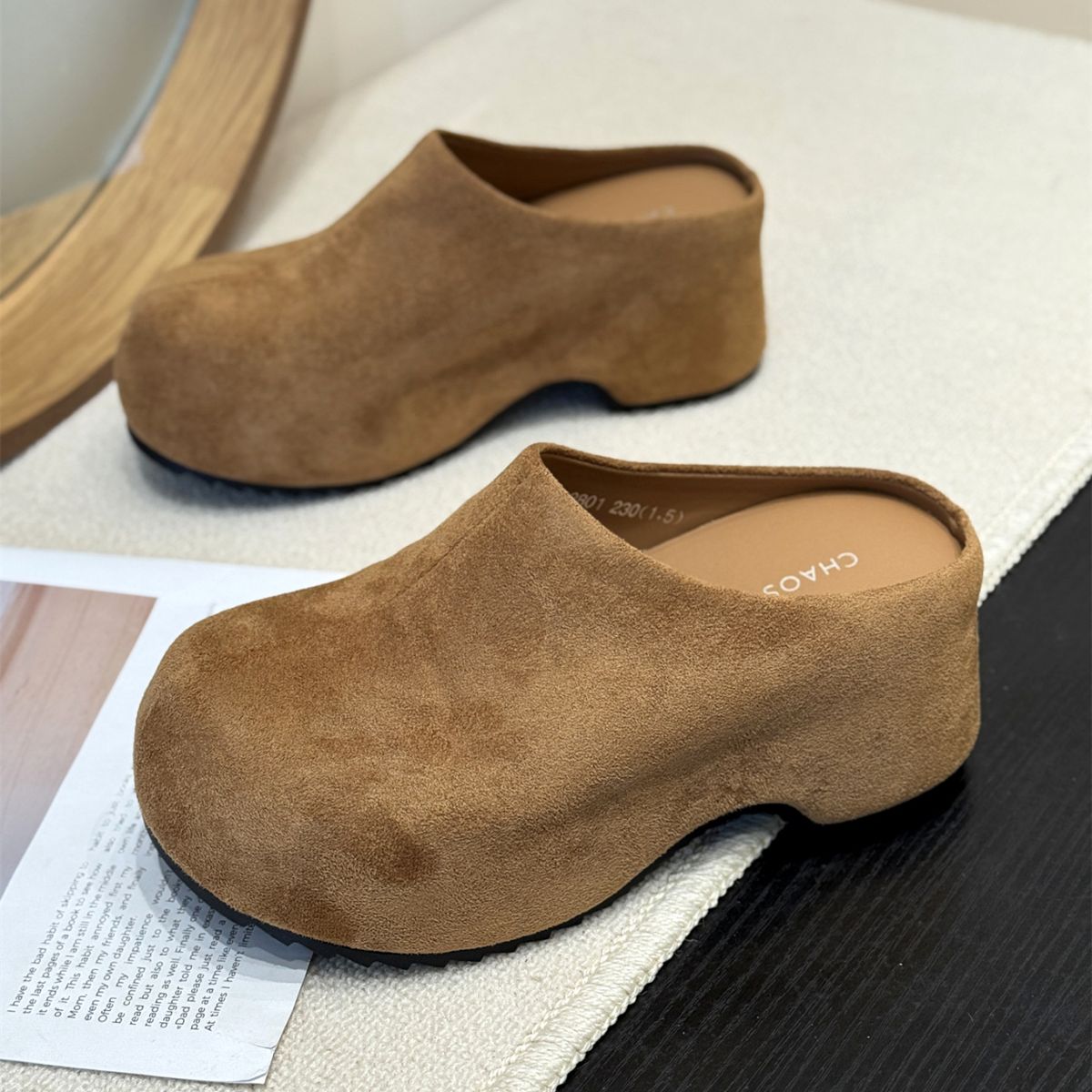 European Version Thick-Soled Closed-Toe For Women 2025 Spring Summer Autumn New Style Height-Increasing Outdoor Wear_vogvips.com