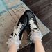 Small Fragrance Sheepskin High-Quality Style Sneakers For Women Hidden Diamond Pattern Training Lace-Up Versatile_vogvips.com