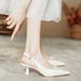 European And American Style Pointed Toe Mules For Women, Summer New French Bow Backless Stiletto Sexy Dress Sandals_vogvips.com