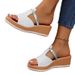 Foreign Trade Plus Size European And American Summer New Wedge Thick Sole Peep Toe Slippers Height Increasing Casual_vogvips.com