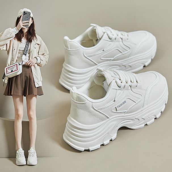 Women's Shoes And Leather Super Hot Color Block Daddy Shoes_vogvips.com