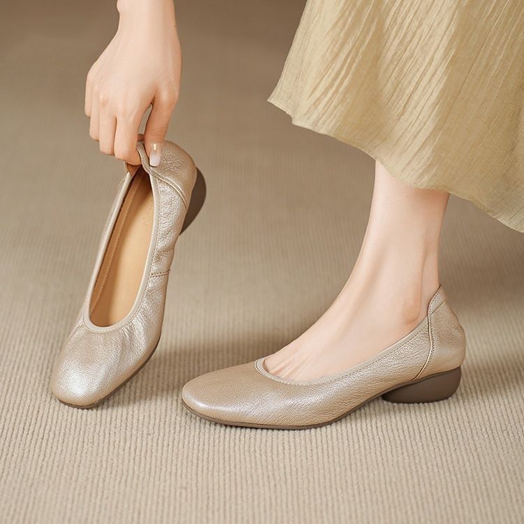 2026 French Style Low-cut Single Shoe For Women, 2026 Spring New Style, Small Leather Shoes_vogvips.com