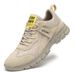 Mesh Splicing Men's Casual Single Shoes Soft-sided Lace-up Sports Running Shoes_vogvips.com