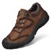 Autumn Winter New Top Layer Cowhide Hiking Men Outdoor Casual Soft Sole Lace-Up Low-Top Genuine Leather Men's Travel_vogvips.com
