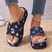 New Large One Word Drag Pattern Versatile Thick Bottom Height Increase Outdoor Wear Casual Beach Vacation Cool Slippers_vogvips.com