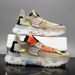 Cross-border Plus-size Men's Fashion Popcorn Casual Thick-soled Trendy Dad Shoes, Fly-knit Sports Running Shoes_vogvips.com