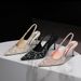 8218-A12 European American Style Banquet Fashion Stiletto Pointed Toe Backless Single Shoes With Sequins And Beaded Back_vogvips.com
