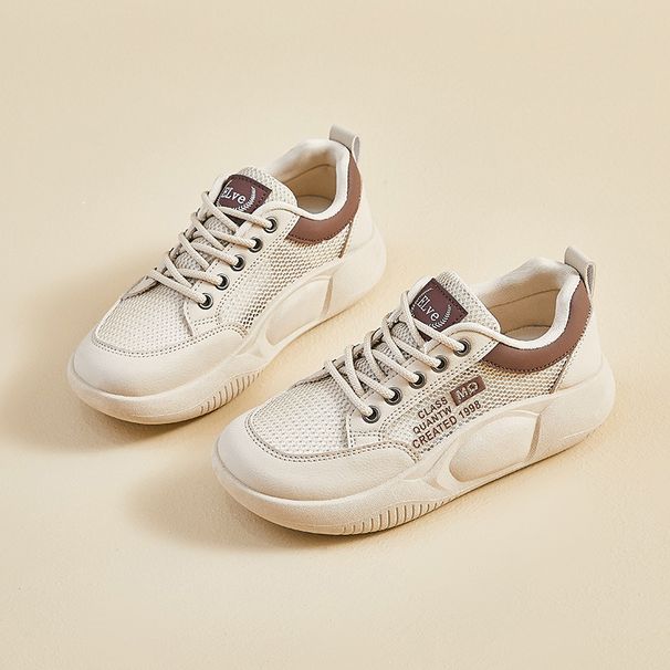 Little White Shoes Female Students Heightening Shoes Mesh Breathable Casual Board Shoes_vogvips.com