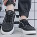 Men's New Fashionable Canvas Sneakers Sports And Leisure Vulcanized Shoes Flat Bottomed Commuting Style Shoes Zapatos Hombre_vogvips.com