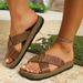 Summer Fashion Square Toe Open Toe Women's Sandals Classic Solid Color Comfortable Flat Slippers Elegant Dress Home Flip-Flops_vogvips.com