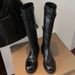 Autumn And Winter New Style High-top Boots For Women,water-washed Horse Leather,round Toe,leather Strap Buckle,thick-soled,long-leg,knight-style Boots_vogvips.com