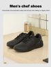 Men's Solid Color Work Shoes, Memory Sponge Work Shoes, Waterproof And Anti Slip Functional Shoes_vogvips.com
