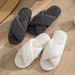 Instagram Cross Strap Cotton For Women At Home, Skin Friendly Plush Women's Slippers_vogvips.com