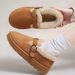 Birken Furry 2025 Winter Retro Style Thick Sole Fleece Lined Thickened Snow Boots Cross-Border Plus Size Shoes For Women_vogvips.com