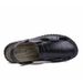 Men's Casual Summer Beach Sandals Closed Toe Walking Outdoor Sandals Slip-On Comfortable Leather Shoes For Man_vogvips.com