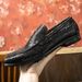 Euro Step 【Cowhide Lining】2025 Summer British Style Loafers Cowhide Agate Pattern Men's Casual Moccasins Leather Shoes_vogvips.com