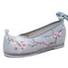 Bow Hanfu Embroidered Shoes For Women, Upturned Toe Shoes, And Han Elements Paired With Ancient Style Clothing To_vogvips.com