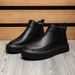 European Warm Series New High-top Martin For Men With Fleece, Casual Short Boots, British Style Boots_vogvips.com