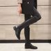 Cowhide Version, Small Fragrant Wind Medium Boots, Women's Flat-bottomed Knight High Boots, Thin High-heeled British Style, Thin And Long Boots._vogvips.com