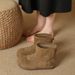 2026 Vintage Fleece-Lined Thickened Short For Women Autumn Winter New Veratile Super Popular Soft Sole Melard Snow_vogvips.com