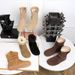 87-1 Cowhide Inner Height-Increasing For Women, New Autumn And Winter Suede Leather Women's Boots, Round Toe Short Tube_vogvips.com