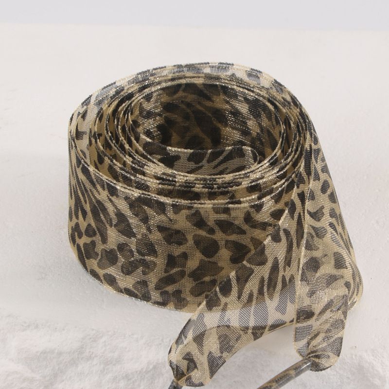 Shoe Accessories 2.5cm widened shoelaces leopard pattern silk lace shoelaces flat wide snow yarn straps_vogvips.com