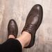Suitable For All Seasons Men's Leather Large Size Spring New Low-top Lace-up Brogue Carved Casual Wedding Shoes_vogvips.com