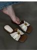 French-style Versatile And Unique Design Flip-flops For Women, Featuring Low Heels And Suitable For Wearing Outside, With A Single Strap Design._vogvips.com