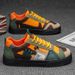 Fashionable Skateboard Casual Sports Shoes For Men, Outdoor Street Shoes, Multi-color Patchwork, Wear-resistant_vogvips.com