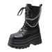 Foreign Trade Plus Size Cross-Border European And American Martin For Women 2024 Autumn Winter New Fashion Platform Sole_vogvips.com