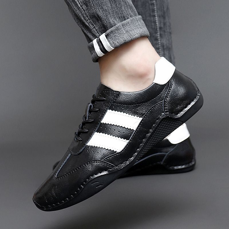 Men's Loafers For Autumn, Trendy Slip-on Octopus Shoes, Men's Casual Leather Driving Shoes_vogvips.com