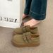 women's All Inclusive 2025 Spring Autumn New Style With One Foot Double Buckle And Round Toe Boken Shoes For Lazy_vogvips.com