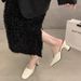 French Chic Square-toe Mules - Women's Spring Collection - Slip-on Closed-toe Loafers_vogvips.com